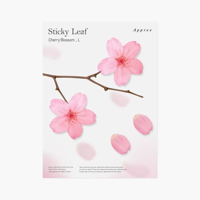 [アプリ]スティッキーリーフ_桜(Pink,L)