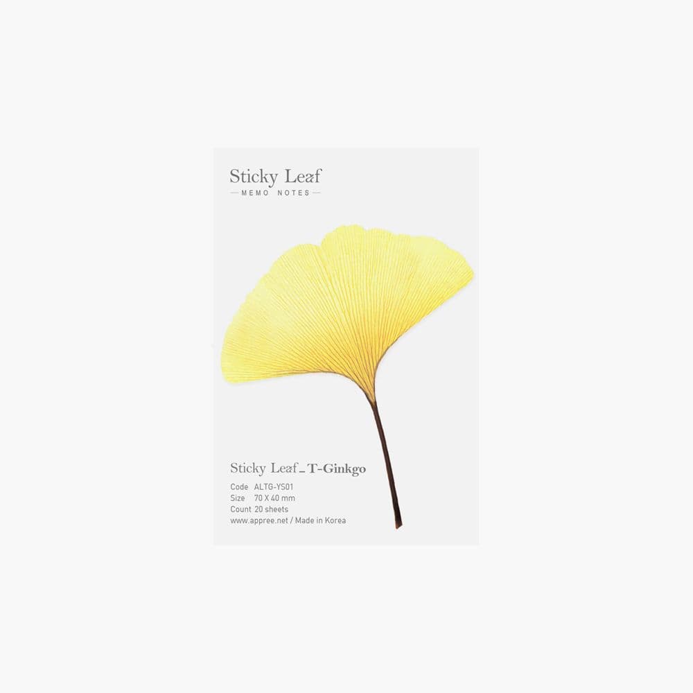 [APREE]スティッキーリーフ_透明イチョウ(Yellow,S) 1