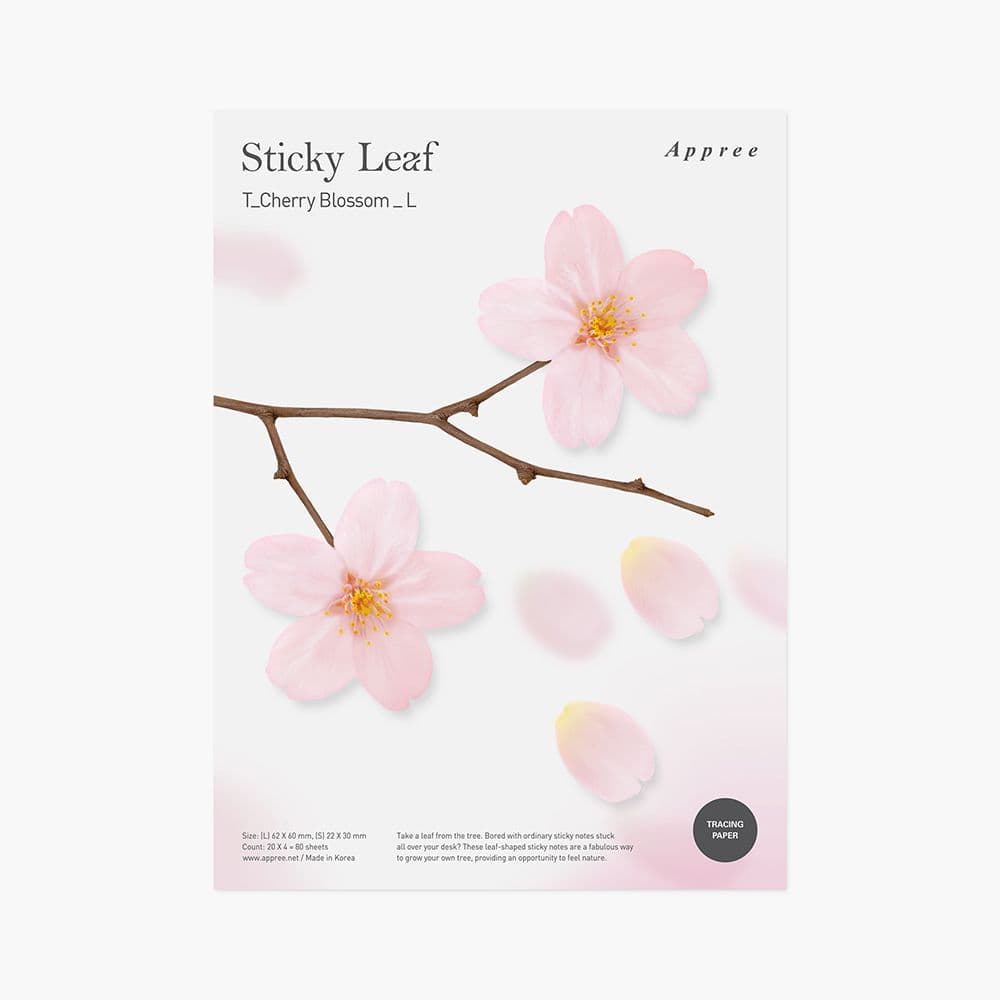 [APREE]スティッキーリーフ_透明桜(Pink,L) 1