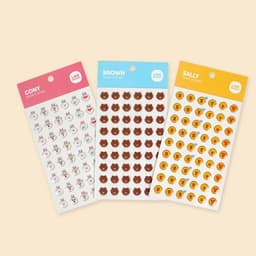 [LINE FRIENDS]LINE FRIENDS エポキシステッカー_ブラウン 4