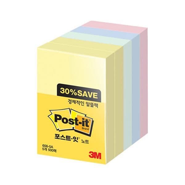 [포스트잇] ポスト・イット ノート お買い得パック 4色 656 (51x76) 1