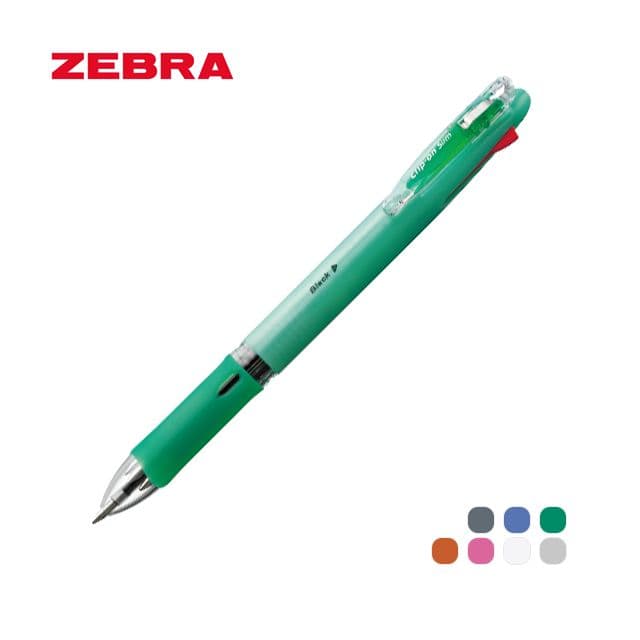 [ゼブラ]クリップオン スリム（4色ボールペン）0.7mm 1