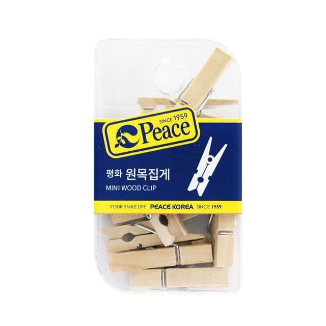 [피스코리아] 平和 木製クリップ