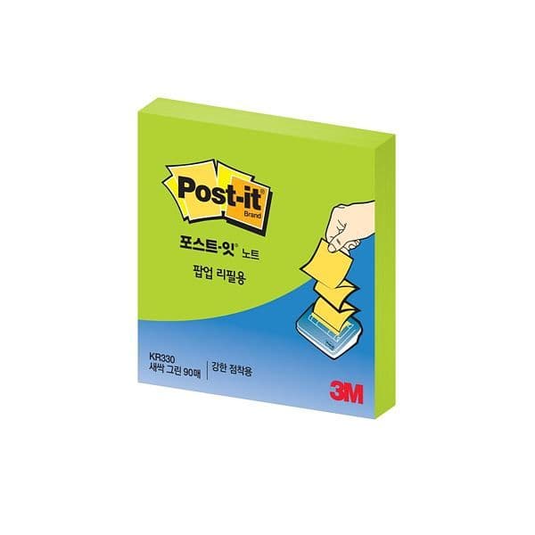 [ポスト・イット]ポスト・イット ノート ポップアップ リフィル用 スプラウトグリーン KR330 (76x76)