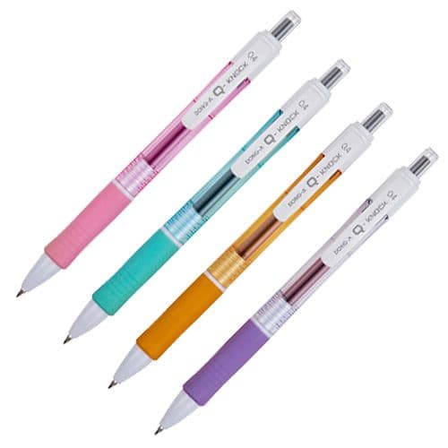 [ドンア] キューノック ボールペン Qノック 0.4mm(インク-黒) (12本 1セット) 1
