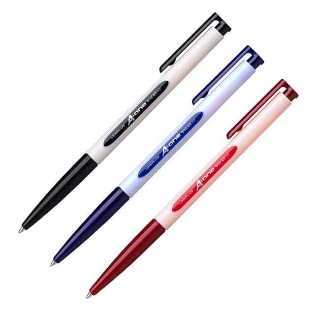 [ラインプラス]エーワンボールペン 0.5mm (12個 1セット)