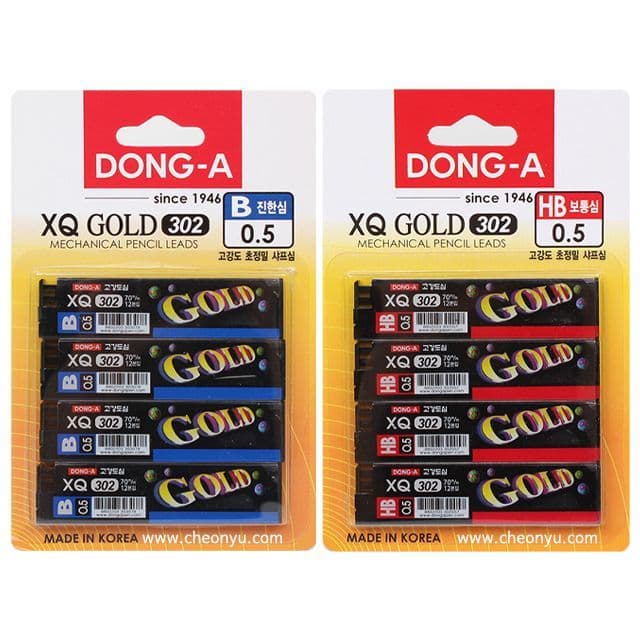 [ドンア] シャープ芯 302 ゴールド 0.5mm 4本入りセット 1