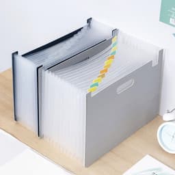 [デリ]12分類アコーディオンドキュメントファイルボックス 1