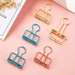 [델리]ワイヤーダブルクリップ ミックス 32mm (6個) 1