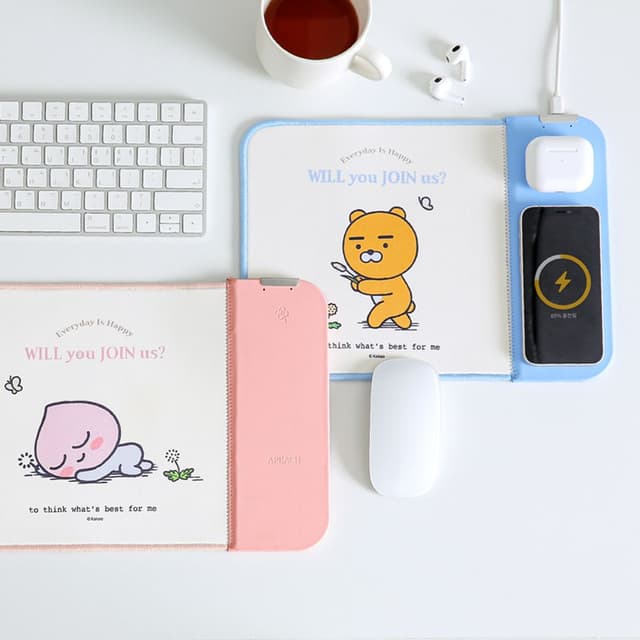 [Kakao Friends]Kakao Friends デュアルワイヤレス充電マウスパッド
