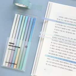 [アイコニック]インデックス ロング ハイライターフラッグ 粘着テープ スティッキーメモ 2