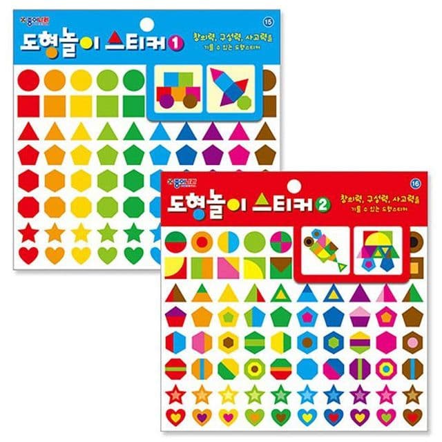 [ジョンイナラ]図形遊びステッカー（単品） 1