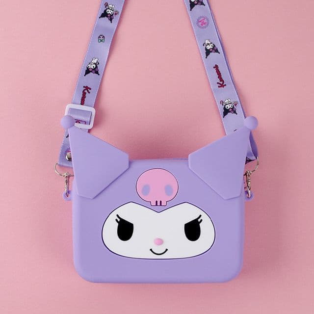 [クロミ]クロミ パープル ビッグスクエアフェイス シリコンクロスバッグ 1