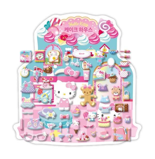 [サンリオ]ハローキティ ケーキハウスステッカー