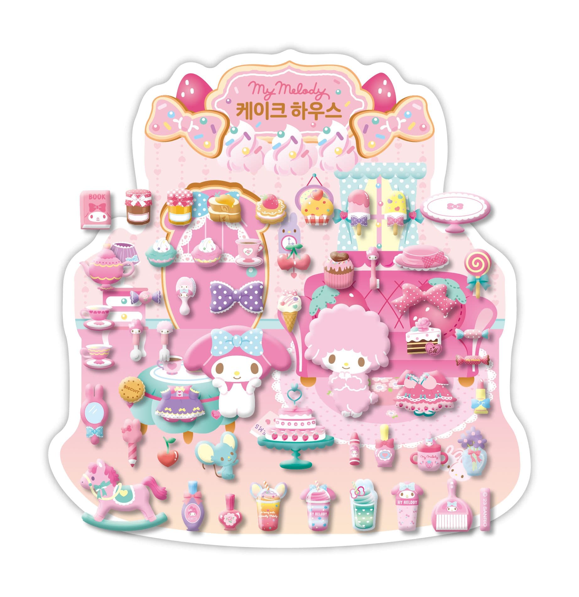 [サンリオ]マイメロディ ケーキハウスステッカー 1