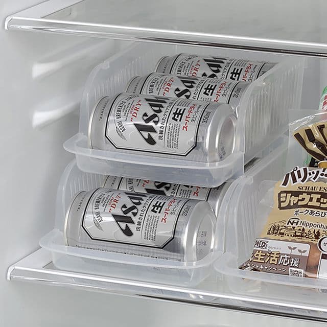 [イノマタ]冷蔵庫収納バスケット - 350ml缶 1