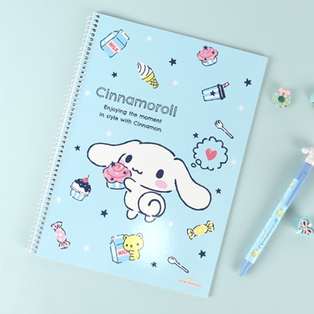 [サンリオ]シナモロール 横罫スプリングノート（5個入） 1