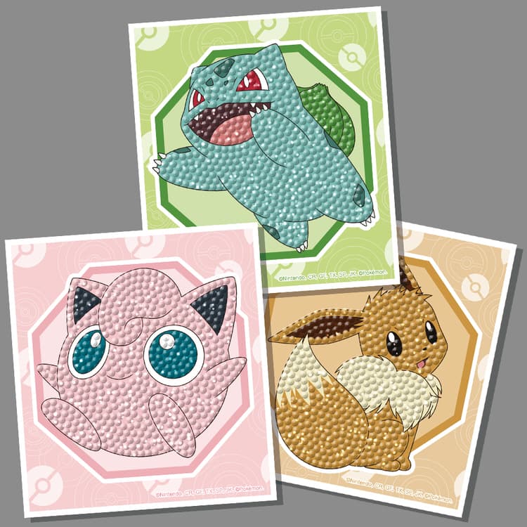 [ポケットモンスター]ビーズクロスステッチステッカー 3枚入り_ポケットモンスター ハロー フレンズ 1