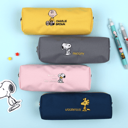 [ピーナッツ]ピーナッツ 刺繍ペンケース M グレー 2