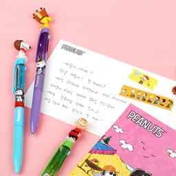 [ピーナッツ]ピーナッツ キャラクターマスコット3色ボールペン (オプション選択) 2