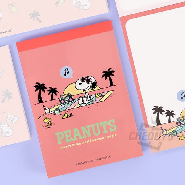 [ピーナッツ]ピーナッツスヌーピーミニブロックメモ_ビーチ（単品） 1
