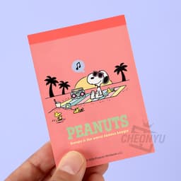 [ピーナッツ]ピーナッツスヌーピーミニブロックメモ_ビーチ（単品） 2