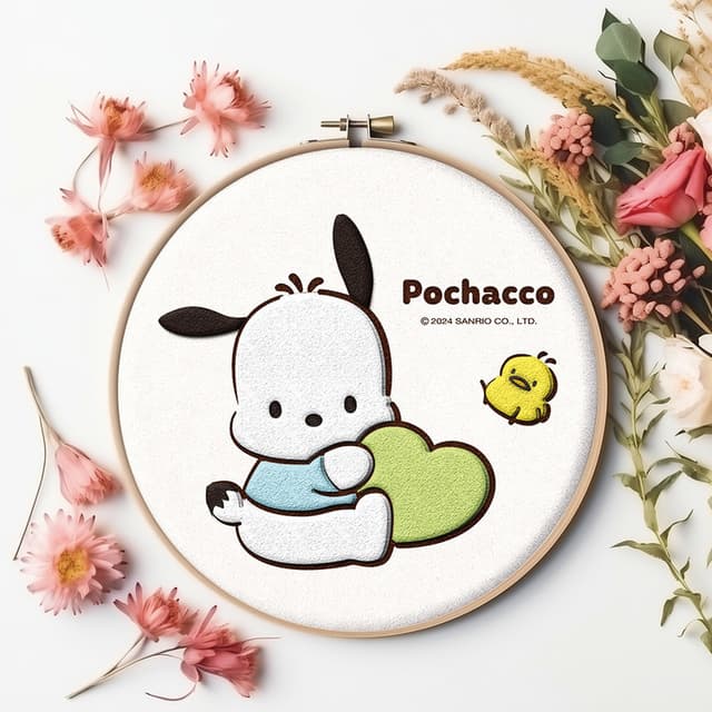 [サンリオ]サンリオキャラクターズ ポチャッコ ハートクッション（パンチフェルト）