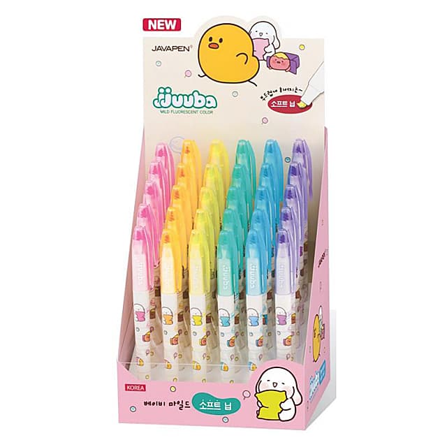 [ジャバ] ソフトニブ チュバ ベビーマイルド蛍光ペン 6色 30本入 1