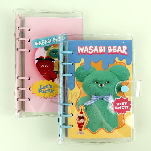 [ジニランド] ワサビベア 透明6穴システム手帳（ランダム発送） 1