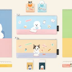 [ブックフレンズ]リーディングペット ふわふわスクエアペンケース 5