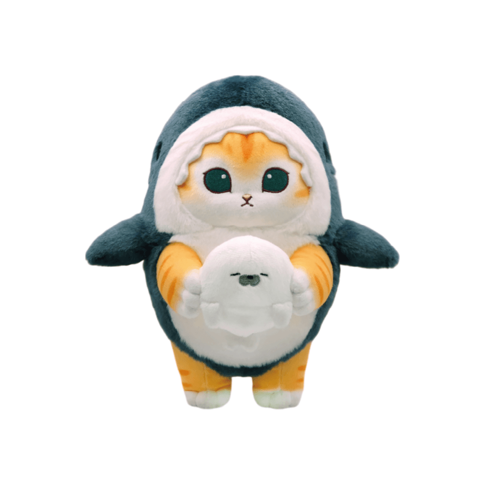 [モフサンド]モフサンド サメコスチュームぬいぐるみ 25cm_チーズにゃん 1