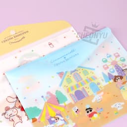 [サンリオ]シナモロール x クレヨンしんちゃん 横型封筒ファイル 2