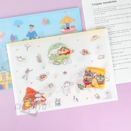 [サンリオ]シナモロール x クレヨンしんちゃん 横型封筒ファイル 5