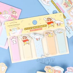 [サンリオ]シナモロール x クレヨンしんちゃん インデックス付箋メモ 1