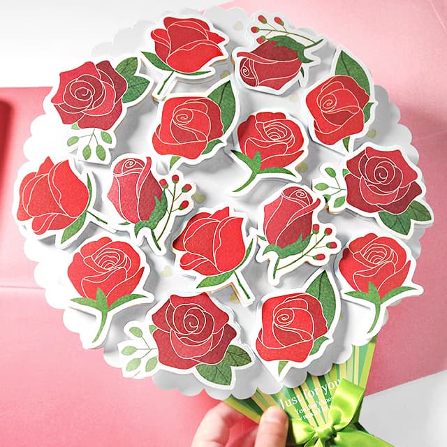 [トゥヨン]バラの花束ローリングレターセット 1