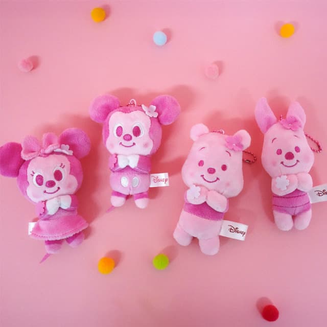 [ディズニー]ディズニー ピンクフラワー ミニキーリング