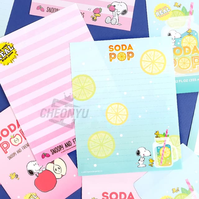 [ピーナッツ]スヌーピー ソーダポップ便箋セット