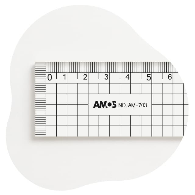 [アモス]30cm 方眼直定規 1