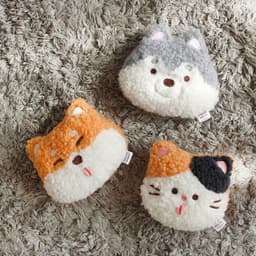 [キキクォッカ]モチタウン ふわふわ顔型ホットパックぬいぐるみ 4