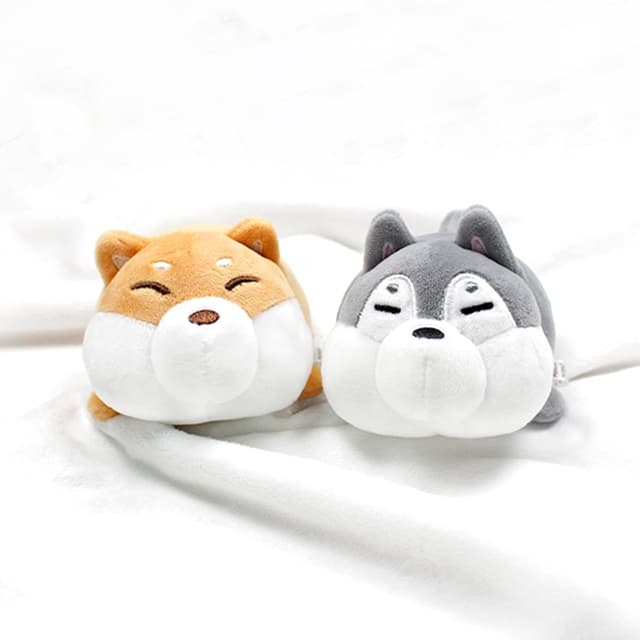 [キキクォッカ]モチタウン 柴犬 ハスキー ボディ型ホットパックぬいぐるみ