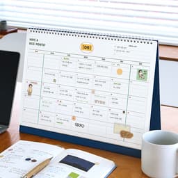 [インディゴ](26-27) ルナ レトロ 2年大型 B4 卓上カレンダー (26年 1.. 3