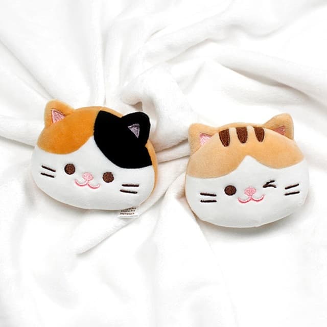 [キキクォッカ]モチホットパックぬいぐるみ_カマン+ベル（顔型） 2個入り