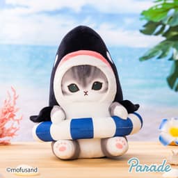 モフサンド チューブ シャチにゃん サメにゃん ぬいぐるみ 28cm 2