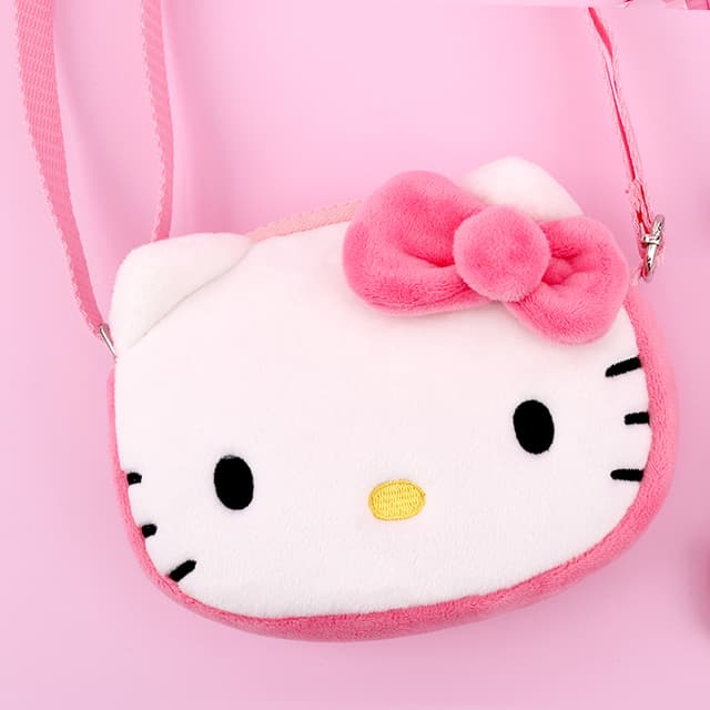 [サンリオ]ハローキティ ふわふわフェイス クロスバッグ