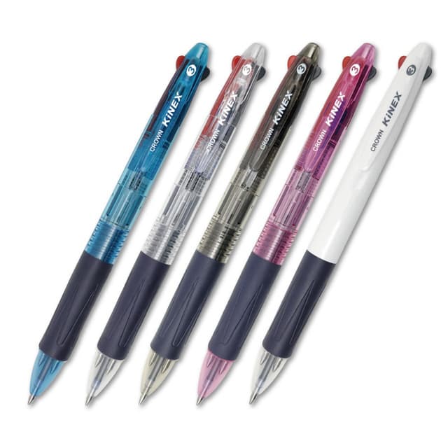 [クラウンボールペン]キネックス 3色ボールペン 0.7mm (12本1束)