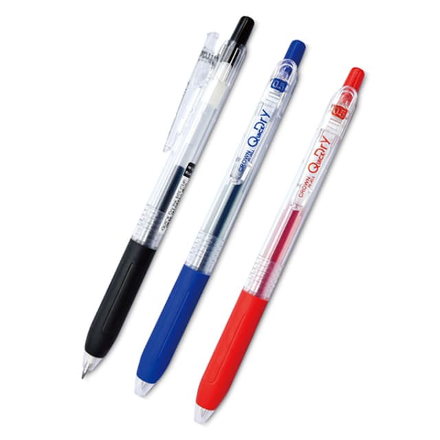 [クラウンボールペン]クイックドライ バイトボールペン 0.5mm (12本1束)