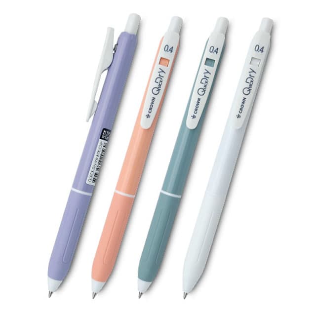 [クラウンボールペン]クイックドライ マイルドボールペン 0.4mm (12本1束)
