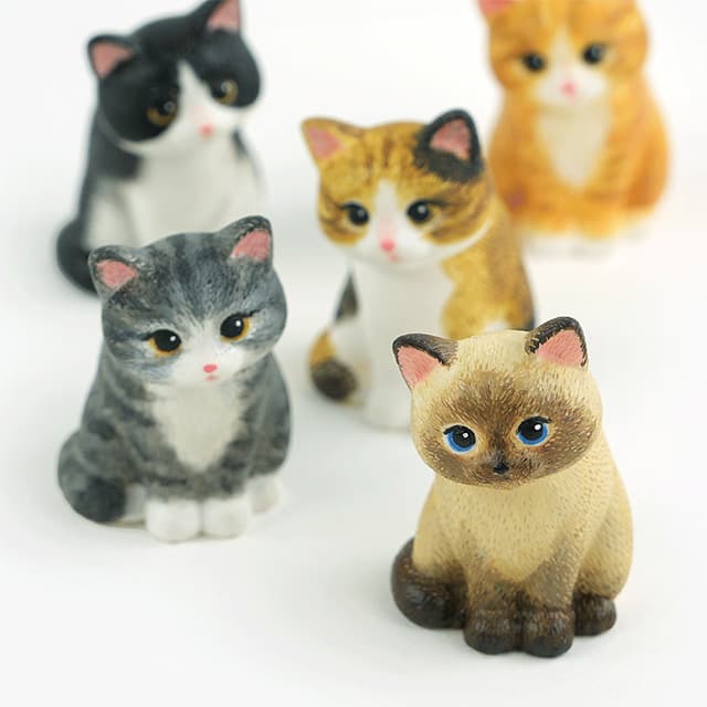 [ピンクフット]猫フィギュア色塗り DIYセット 1