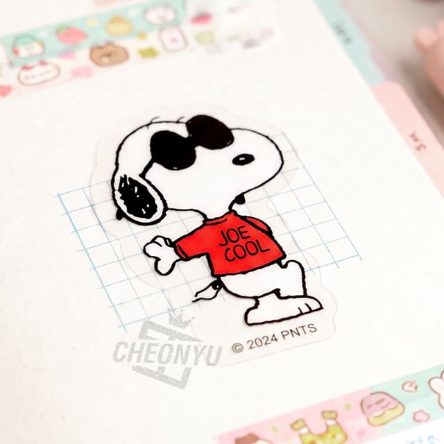 [ピーナッツ]リムーバブルステッカー_ジョークール（単品1枚） 1