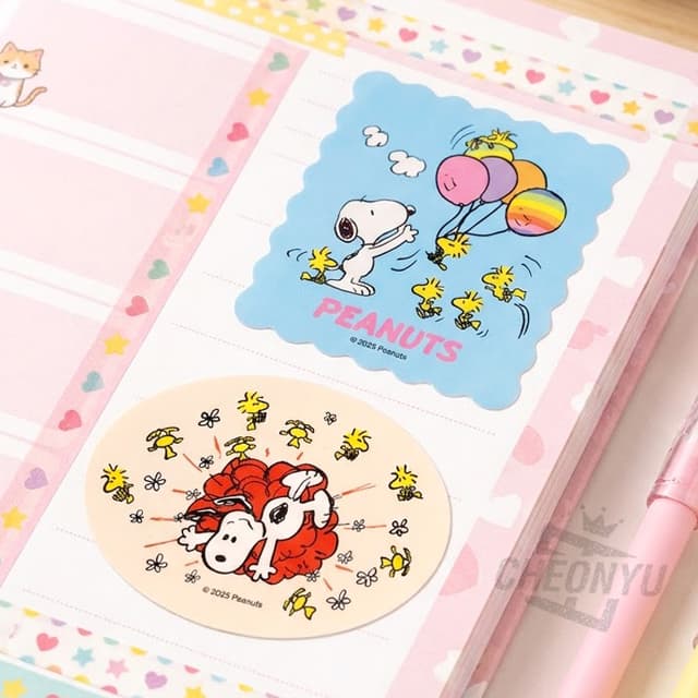 [ピーナッツ]スヌーピーステッカー 2枚セット_スヌーピーフレンズ（単品1枚） 1